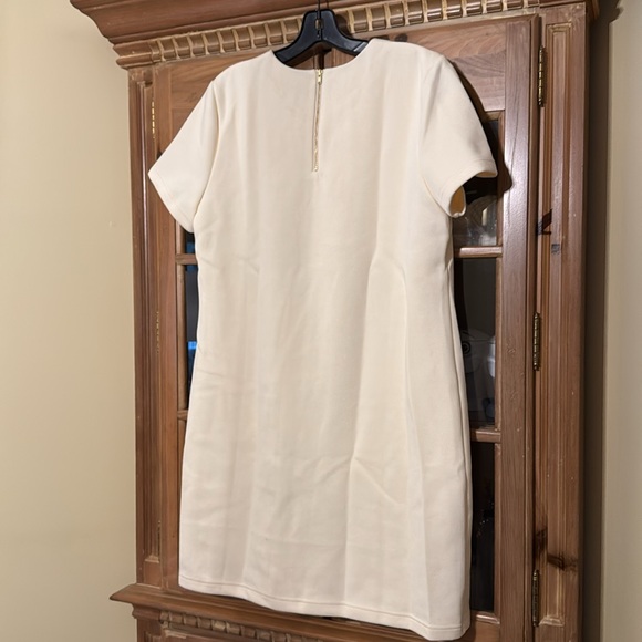 Pearl White Short Sleeve Francoise Dress - Picture 8 of 11